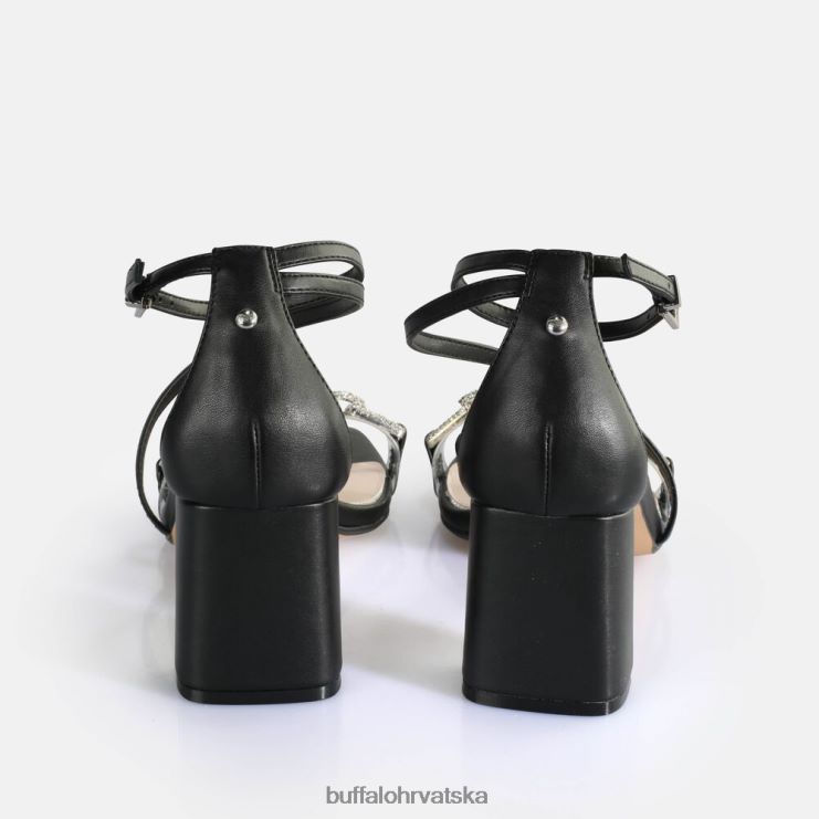crno Buffalo travnja glam veganske sandale na petu |sandale TDD6T86